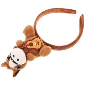 DECOMELODY Serrage-T&ecirc;te Peluche Cheval Violon en Peluche Marron Fonc&eacute; Accessoire Cosplay pour F&ecirc;tes et Halloween Bandeau Doux et Confortable pour Cheveux pour Soir&eacute;es D&eacute;guis&eacute;es et (FINNG, neuf)