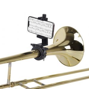 Lyre de téléphone trompette réglable, 3,8 à 6,3 cm en laiton pour trombone, mellophone, bugle – Compatible avec 99,9 % des smartphones (LET'S PROJECT, neuf)