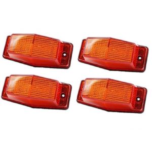 4 Feux de Pénétration LED 12V-24V Orange Ambre Feu à éclats Flash Clignotant Stroboscopique Éclairage d'Urgence Lumière de Secours Calandre pour Camion Poids Lourds Utilitaire Véhicule Industriel (JJ AUTOBITS, neuf)