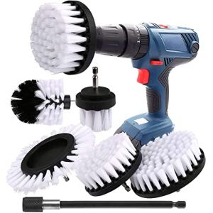 YIHATA Brosse Nettoyage Perceuse 6PCS, Brosse pour Perceuse Voiture, Brosse pour Perceuse Brosse Nettoyage, pour Jantes Carrelage Tapis Baignoire Cuisine Toilettes Sol Blanc (HanLinEU, neuf)