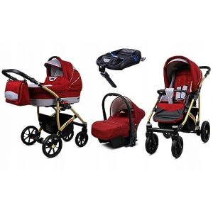 BabyLux&reg; Enfant Poussette Combin&eacute;e Set 4 en 1 - Largo - incl. Nacelle, Canne, Si&egrave;ge de voiture, ISOFIX Base - Si&egrave;ge Auto - Landau B&eacute;b&eacute; - avec Sac &agrave; langer, Habillage pluie etc. (BabyLux-shop, neuf)