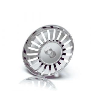 Rietlow® Bouchon évier Cuisine (L Ø79 mm) - Bonde évier - Passoire Universelle en Acier trempé avec Fonction Bouchon innovant - Bouchon évier - évier Blanco - Filtre évier Cuisine - Tamis pour évier (Holesto, neuf)