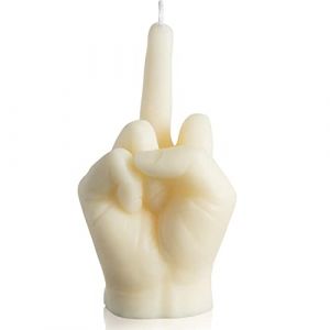 GROBRO7 Bougie Doigt du Milieu Parfum Pastel Danois Décoration de Chambre Cire de Soja Naturelle Pin Bâtons d'Encens Aromathérapie Gesture Bougies pour Bureau Festival Fête de pendaison(Laiteux) (versrh, neuf)