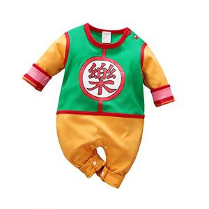 NCTCITY Bébé Garçon Fille Combinaisons en Coton Mignon Animé Été Nouveau-né Barboteuse Infantile Grenouillères Cosplay Pyjama Naissance Bobysuits avec Bouton-Pression Luffy Chopper Son Goku (NCTCITY, neuf)