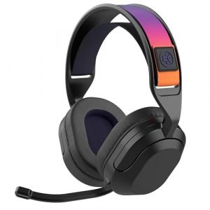 JLab Nightfall Casque de Jeu sans Fil Over-Ear - Casque Gaming avec Microphone pour PC/Playstation/Nintendo Switch - Haut-parleurs de 50 mm, Coussinets en Mousse Cloud et Isolation sonore Interne (Jlab Audio, neuf)