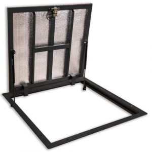 Trappe de sol 900 mm x 900 mm - Couvercle de regard - Trappe de sol à carreler - Couvercle fonte regard - Couvercle pour regard - Regard fonte (OK time, neuf)