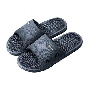 GHYUB Pantoufles De Massage，Masseurs De Pieds Chaussons De Massage D'acupression pour Hommes Femmes, Thérapie Favorisant La Circulation Sanguine, Chaussures De Massage Antidérapantes pour Bain Douche (SUSUWang1300, neuf)