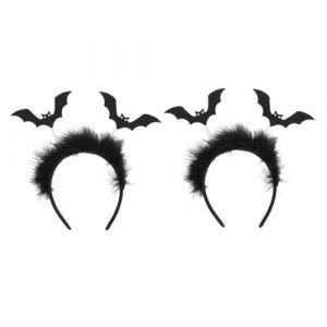 Didiseaon 2 Pièces Halloween Tête De Chauve-Souris Boucle Oreille Cheveux Queue Costumes Pour Filles Bandeau D'Halloween Accessoires De Costume De Diable Bandeaux De Mode Bandeau De (Merkowski, neuf)