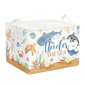Clastyle Panier Rangement B&eacute;b&eacute; Animaux Marins Corbeilles &agrave; Linge Sale Gar&ccedil;ons Filles pour V&ecirc;tements Boite de Rangement Jouets pour Salle de Bain Chambre &agrave; Coucher, Physeter Macrocephalus, 40*30*30 cm (Changtian_Im&Ex, neuf)