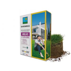 BARENBRUG - Gazon Anglais et Ultra dense - Aspect Prestigieux Parcs Anglais - Tapis Dense Effet velours - Densit&eacute; Extr&ecirc;me - Faible Production de D&eacute;chets de Tonte - Fabriqu&eacute; en France - 3KG (Barenbrug, neuf)