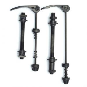 Axe de serrage rapide pour vélo, 1/2 pièces pour essieu de roue arrière, moyeu de roue adapté pour vélo de course, VTT, avec roulements de moyeu de 25 mm (noir) (avant + arrière) (Demingshops, neuf)