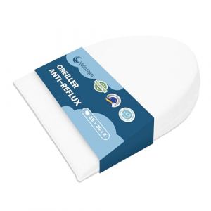 DOLCI SOGNI Coussin Anti Reflux - Oreiller Anti-Reflux 35x30x6 cm pour Reflux Gastro-&OElig;sophagien Support Triangulaire Rehausse Matelas - Sur&eacute;l&eacute;vateur Reflux &agrave; Partir de 2 Ans - Made in Italy (DolciSogni | Neu Bedding, neuf)