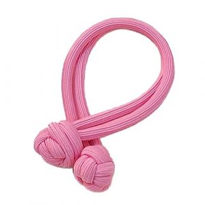 Chouchou à cheveux élégant avec nœud chinois - Accessoire polyvalent en polyester - Nœud chinois - Pour queue de cheval et chignons - Nœud chinois (Aii Mii Lii, neuf)