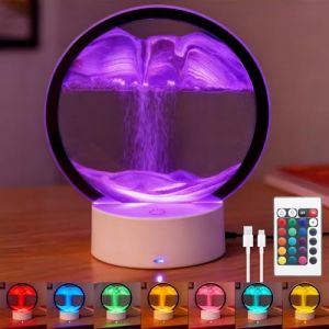 Calenxy Photos de sable &agrave; tourner 3D - Sable - Veilleuse avec LED et t&eacute;l&eacute;commande - Sablier d&eacute;coratif - Cadeau pour bureau, salon, bureau, adultes et enfants (CARS TRUCKS ONLINE, neuf)