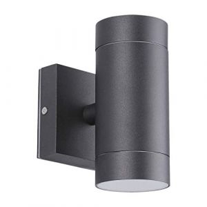 Arum Applique noir ext&eacute;rieur double faisceau GU10 (Cylindrique IP54) (Eclairage Design, neuf)