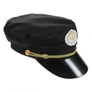 iplusmile Chapeau de Capitaine Marin Cosplay en Coton Confortable pour Gar&ccedil;on et Filles, Casquette Noire Style Yacht pour F&ecirc;te Costum&eacute;e et Soir&eacute;e &agrave; Th&egrave;me (Cosy & U, neuf)
