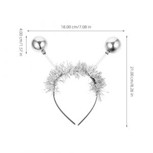 SAFIGLE 2 pi&egrave;ces Bandeaux de F&ecirc;te Carnaval Double Ampoule Argent&eacute; T&ecirc;te Disco R&eacute;tro Adultes Accessoire Cheveux Cr&eacute;atif pour Anniversaire et Carnaval (Grand Di, neuf)