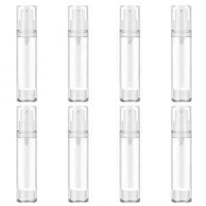JYNXOR 8 Pi&egrave;ces 10ml Airless Flacon Pompe Vide, Flacon Pompe Vide, Rechargeables Flacons &agrave; Pompe sans Air, Distributeurs de Cr&egrave;me, Distributeur Gel de Voyage, pour Cosm&eacute;tiques Cr&egrave;mes Lotions (SHOPSCAPE INK, neuf)