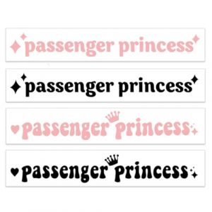 XUZOPIM Accessoires De Voiture De Passenger Princess 4 Autocollants De Princesse De Passager En Vinyle Couronne D'Étoiles De Coeur De Rose Autocollant De Miroir De Voiture Étanche Mignon (ZHAO  XINWEI uk shop, neuf)