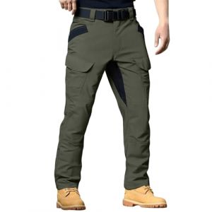 Générique Pantalon De Travail avec Genouillere Ski Camouflage Élastique Mode Cargo Homme Chantier Treillis Peintre Jogging Cargo Pantalon De Travail Homme Elastique M (LIAOKE, neuf)