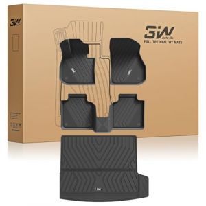 3W Tapis Coffre et Tapis Voiture pour BMW X1 U11 2023-2025 Kit 4 (Non pour xDrive25e/PHEV), acile &agrave; Nettoyer Tapis de Sol Toutes Saisons en Thorex&trade; Antid&eacute;rapant Imperm&eacute;able Tapis Coffre (Sunshine-City, neuf)