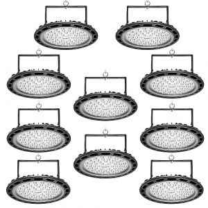 bapro 10pcs 200W UFO LED Lights Projecteur LED 20000lm 6500k Blanc Froid LED High Bay Light Hall Projecteur Lampe Atelier Éclairage d'entrepôt pour Stade Intérieur, Parking Garage, Centres Logistiques (NATUR, neuf)