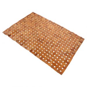 OHPHCALL Tapis De Bain Bambou Pliable Et Antidérapant Mat Pour Salle De Bain Sauna Ou Spa Design Ventilé Et (Peggy Boll, neuf)