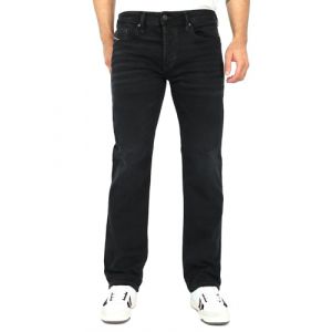 Diesel Jean coupe droite droite - Taille basse - Safado-X RB064, Noir , 33W / 32L (denimbar, neuf)