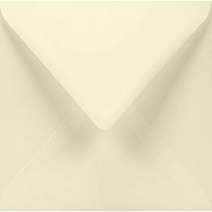 Netuno 50 enveloppes carrées ivoires 156x156 mm 100g Lessebo Smooth Ivory enveloppes élégantes enveloppes décoratives enveloppes crèmes pour mariage anniversaires Baptême invitations cartes de voeux (netuno, neuf)