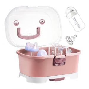 G&eacute;n&eacute;rique Rack De S&eacute;chage &Agrave; Biberon, Bo&icirc;te De Rangement Des Bouteilles Pour Les Tout-petits, Bo&icirc;te De Rangement En Bouteille &Agrave; Poussi&egrave;re Avec Plate (yunchengjinchenxinxizixunfuwuyouxianzerengongsi, neuf)