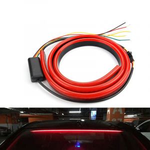 DEFVNSY 1-Set 100CM (39.4") 12V Flexible Rouge 90 / 100cm Voiture Feu Stop LED supplémentaire Troisième feu Stop Voiture avec Clignotant de Conduite Avertissement Feu Stop (Defvnsy-EU, neuf)