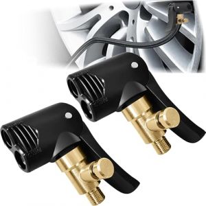 YUEMING Lot de 2 Adaptateur de Valve de Pneu de Voiture,Schrader Presta Embout Gonfleur, Adaptateur de Valve de Voiture à Levier, Adaptateur de Valve de Pompe à Air pour Voiture ou Camion, Vélo, Moto (YUEMING, neuf)
