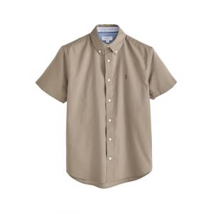 NEXT Chemise Oxford à Manches Courtes Couleur Pierre Naturelle XXL (Next Germany GmbH, neuf)