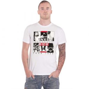 Rock Off officially licensed products INXS T Shirt Kick Tour 1988 Nouveau Officiel Homme Blanc Size L (Miller Rock, neuf)