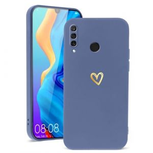 Vauki Coque pour Huawei P30 Lite/Nova 4e 6.15", Etui Fille avec Or Motif Coeur Souple TPU Silicone Antichoc Anti-Rayures Housse Protection Case Compatible avec Huawei P30 Lite, Bleu (HARMONIQUE WAY, neuf)