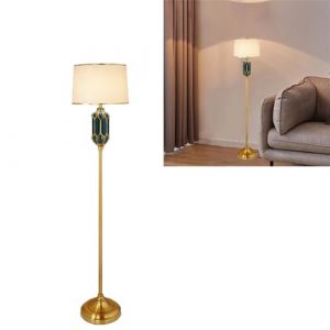 Mengjay Lampe sur Pied en c&eacute;ramique de Style europ&eacute;en, lampadaire Douille E27, Lampe Haute, luminaires de Salon et de Chambre &agrave; Coucher (B) (XINYANSEE Official Store, neuf)