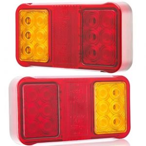 ETUKER 2x Feux de Remorque Led 12/24V 4Fonctions Feu Arrière RemorqueÉclairage Remorque Etanche ECE R10 EMC (ETUKER, neuf)