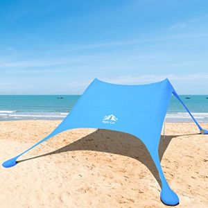Night Cat Abris de Plage Lycra Tente de Plage Ombre Tente Abri Auvent Protection UV UPF50+ avec Sac de Sable Ancres pour Plage Pique-Nique Pêche Camping (Night Cat-EU, neuf)