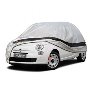 Holthly Bache Voiture Exterieur à 10 Couches, Housse Protection Voiture 100% Etanche Anti UV Soleil Anti Rayure, Bâche pour Citadine Fiat 500, Renault Twingo,Peugeot 108, etc. Argent (Hangzhou Hanrong Trading Co., Ltd., neuf)