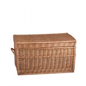 e-Wicker24 Coffre,malle, panier,corbeille de rangement en osier buff (60x39 H39, naturel) (e-wicker24, neuf)