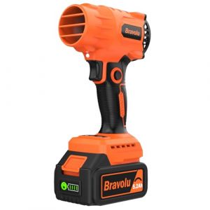 Souffleur de Feuilles sans Fil, 5200 mAh avec Chargeur, Mini Souffleur Feuilles Mortes Vitesse Max 200 km/h, Moteur sans balais Puissant, R&eacute;glage Variable De Vitesse (ZonMao-EU, neuf)