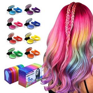 Pinkiou 8 Couleurs Craie pour Cheveux, Coloration Temporaire Cheveux pour Hommes et Femmes,Craie Cheveux pour un Anniversaire, une Fête, un Cosplay, Halloween ou un Cadeau (Pinkiou store, neuf)