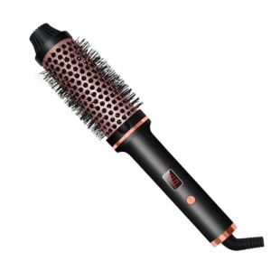 Asyduey Fer &agrave; Friser les Cheveux, Brosse Double PTC Chauffante, Peigne Lissant pour Cheveux, 38 mm, Brosse Chaude Volumisante Thermique, Boucleur Ionique, Prise UE (LiLaAo, neuf)