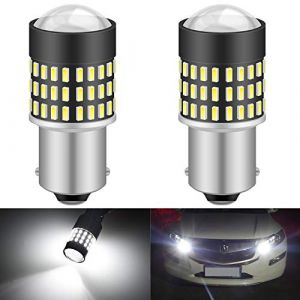 KATUR 1156 BA15S 7506 1073 1095 1141 Ampoule LED 900 Lumens 3014 78SMD Lentille LED Ampoules pour feu Stop Clignotant Feu arri&egrave;re Feu de recul, Blanc Xenon (Pack de 2) (KAtur, neuf)