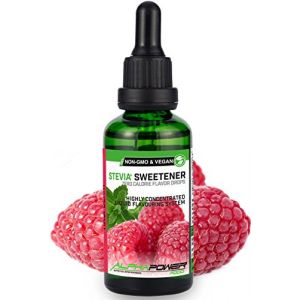 ALPHAPOWER FOOD Stévia Gouttes de framboise sauvage - arôme alimentaire naturel I Édulcorant Liquide - très concentré 1 x 50 ml. flavour Stevia drops, Flavdrops (ALPHAPOWER FOOD, neuf)