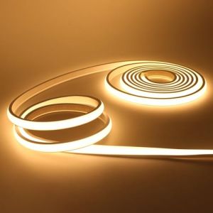 KISUFU Bandeau LED COB 220V, IP65 étanche Flexible néon LED Strip 288 Leds/m Bandes à LED Ruban pour DIY Chambre, Cuisine, Exterieur Maison Décoration. Blanc chaud,28M (Immortality980, neuf)
