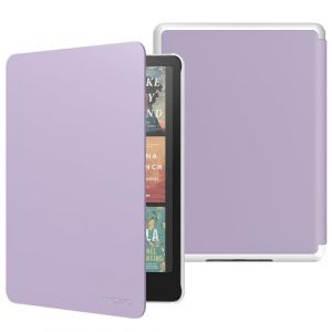 MoKo Étui Compatible avec 7" Kindle Paperwhite 12th Generation 2024&Kindle Colorsoft Signature Edition 2024, Coque de Protection Légère avec Auto Wake/Sleep pour Kindle Paperwhite 2024, Taro Violet (Amoi Channel, neuf)