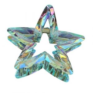 Pince &agrave; cheveux en r&eacute;sine scintillante avec &eacute;toile nacr&eacute;e pour cheveux longs et courts Tenue forte &Eacute;toile creuse Accessoire pour cheveux (CHUTENG-SHIHAO, neuf)