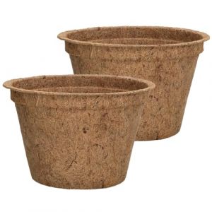 KOTARBAU&reg; Lot de 2 pots de fleurs en fibre de coco 21,5 x 14 cm (KOTARBAU, neuf)