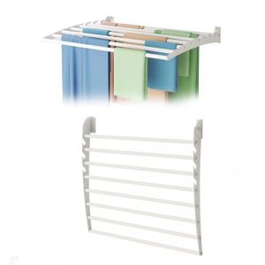 Innotic Etendoir Linge Mural Pliable, S&eacute;choir &agrave; Linge Gain de Place, M&eacute;tal S&egrave;che Linge pour Interieur et Ext&eacute;rieur, Balcon, Salle de Bain, 8 Barres de 60 cm (Jump Into More Wonders Shop, neuf)